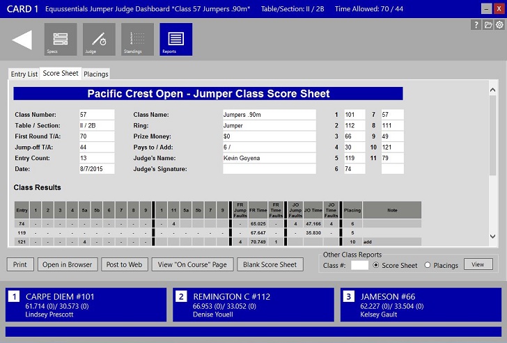 reports panel screenshot