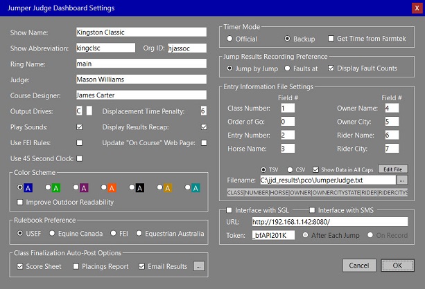 settings panel screenshot